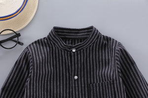 IENENS Spring Thin Shirts Baby Boys Long Sleeve Striped Print Shirts Kids Tops Tees Shirts Casual Blouse | TageUnlimited