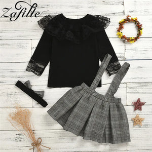 Brother Sister Matching Outfits For Girls and Baby Boy Clothes Set Top+Overalls With Necktie Kids Toddler Girls Clothes