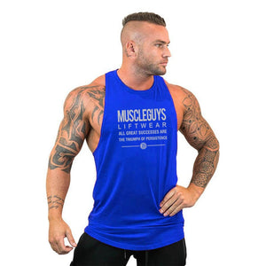 Brand Clothing Men Gym Singlet Muscle Stringer Tank Tops Fitness Sports Sleeveless Shirt Y BACK Racer Workout Tops Vest | TageUnlimited