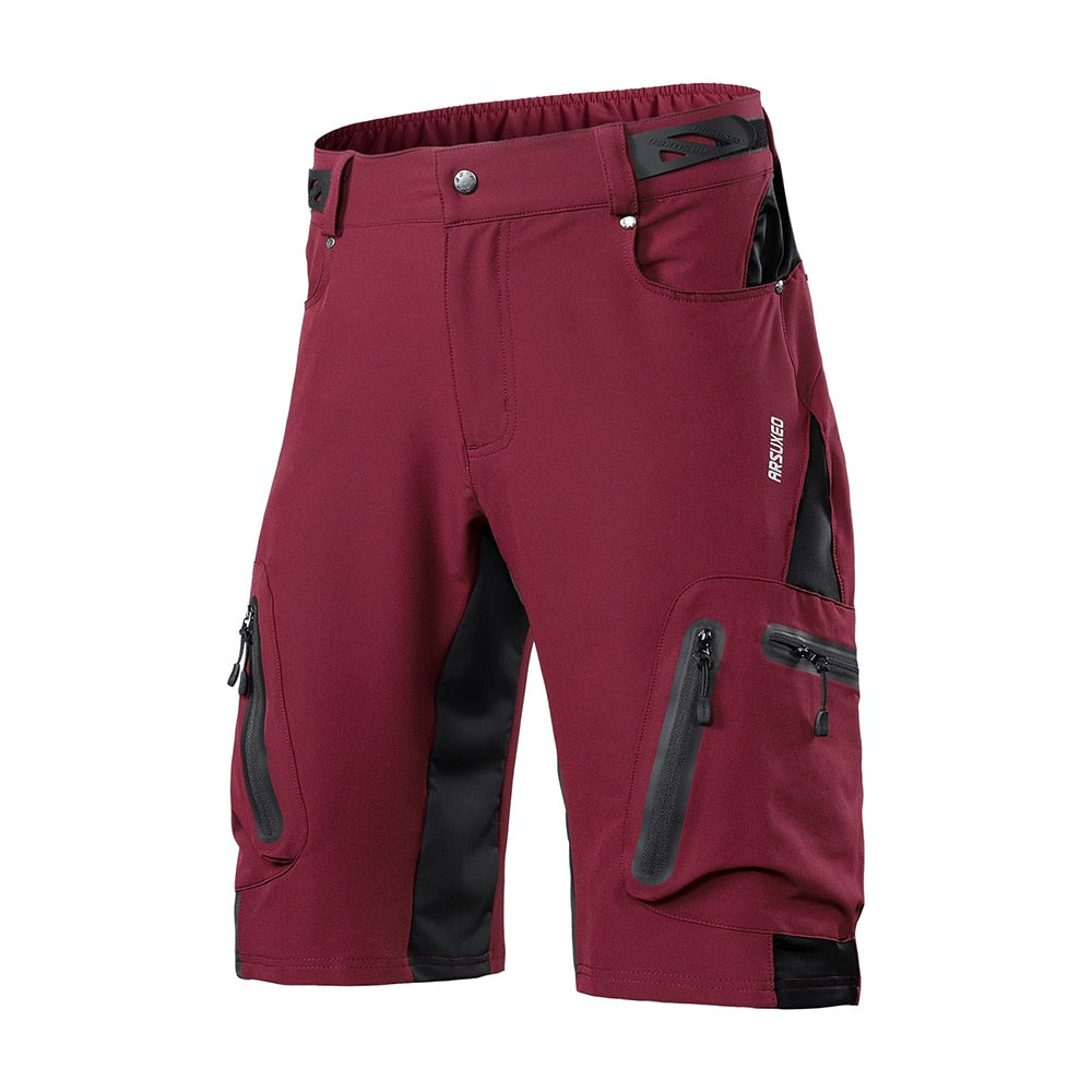 ARSUXEO Men Outdoor Sports Cycling Shorts MTB Downhill Trousers Mountain Bike Bicycle Shorts Water Resistant Loose Fit 1202 | TageUnlimited