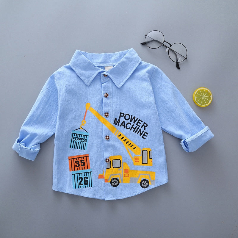 IENENS Spring Thin Shirts Baby Boys Long Sleeve Striped Print Shirts Kids Tops Tees Shirts Casual Blouse | TageUnlimited