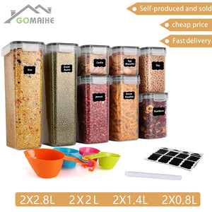 GoMaihe Food containers  Kitchen jars  storage Organization Cereal Dispenser for Storing Pasta kitchen Storage Organizer boxes | TageUnlimited