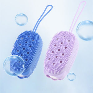 Double-sided Soft Silicone Bath Brushes Massage Scrub Gloves Body Brush for Cellulite Multi Function Baby Bathing Tools | TageUnlimited