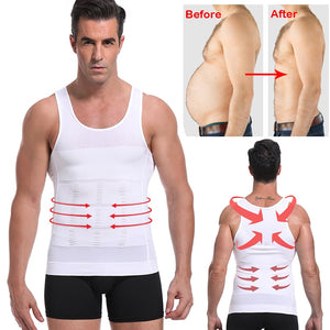 Be-In-Shape Men Slimming Body Shaper Waist Trainer Vest Tummy Control Posture Shirt Back Correction Abdomen Tank Top Shaperwear | TageUnlimited