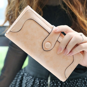 Aliwood Brand Wallets Retro Nubuck Leather Women Long Wallets Clutch Female Hasp Purse Vintage Money Bag Carteira Card Holder | TageUnlimited