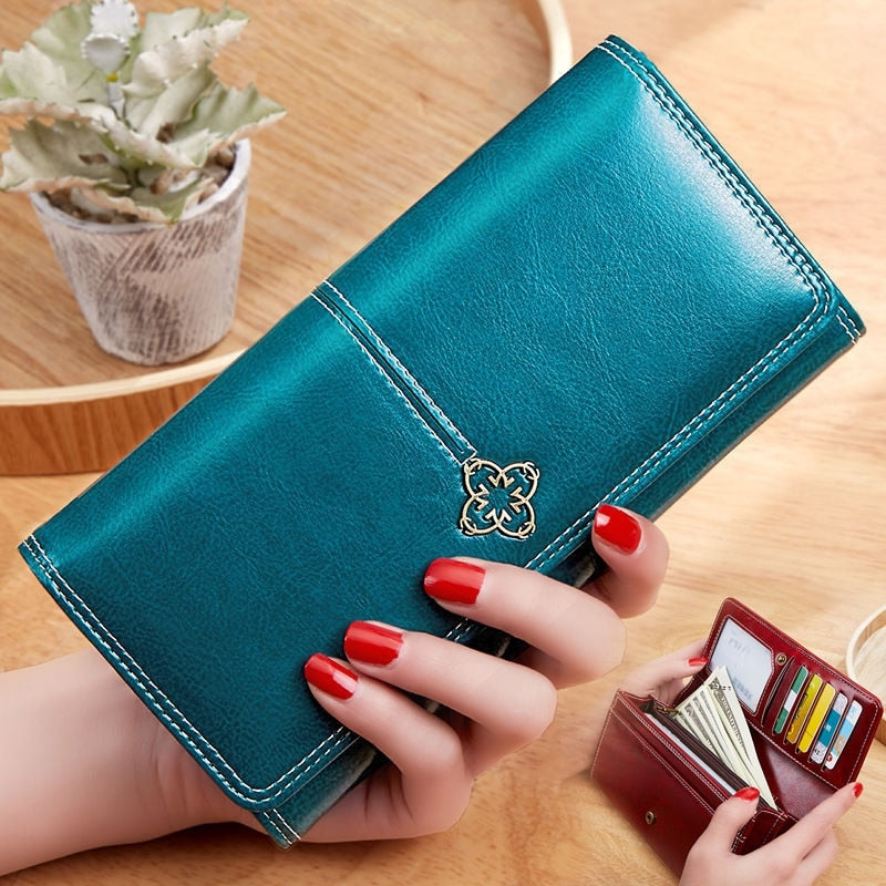 Women wallet made of leather Wallets Three fold VINTAGE Womens purses mobile phone Purse Female Coin Purse Carteira Feminina | TageUnlimited