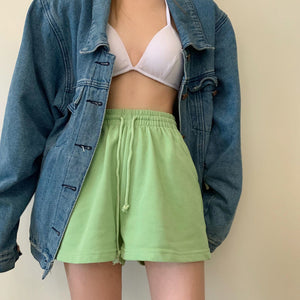 Women Shorts Solid Cotton Cozy Simple Casual Loose Hipsters Running Breathable All-match Streetwear Hot Teens Wide Leg Bottoms | TageUnlimited