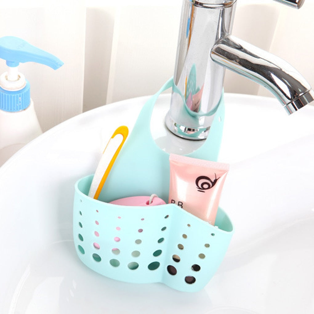 Kitchen Gadgets Portable Basket Home Kitchen Hanging Drain Basket Bag Bath Storage Tools Sink Holder Kitchen Accessory Utensils | TageUnlimited