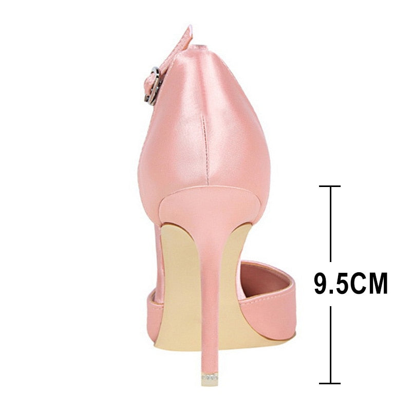BIGTREE Shoes Women High Heels Rhinestone Woman Pumps Stiletto Silk Satin Women Heels Shoes Ladies Wedding Shoes Women Sandals | TageUnlimited