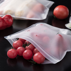 Silicone Food Storage Bag Reusable Stand Up Zip Shut Bag Leakproof Containers Fresh Bag Food Storage Bag Fresh Wrap Ziplock Bag | TageUnlimited