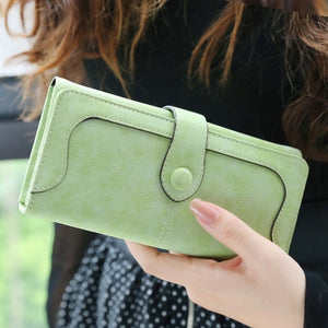 Aliwood Brand Wallets Retro Nubuck Leather Women Long Wallets Clutch Female Hasp Purse Vintage Money Bag Carteira Card Holder | TageUnlimited