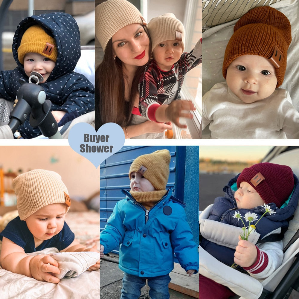 Fashion Baby Hat for Boys Knit Baby Beanie for Kids Cap Children Hats for Girls Baby Bonnet Toddler Cap Infant Accessories 1-4Y | TageUnlimited