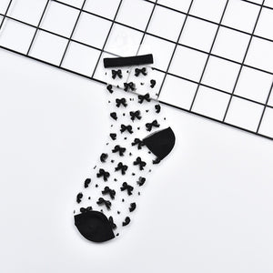 Hipster Harajuku Ankle Ladies Socks Women Fashion Transparent Stripe Short Female Summer Women&#39;s Socks Summer Black White Socks | TageUnlimited