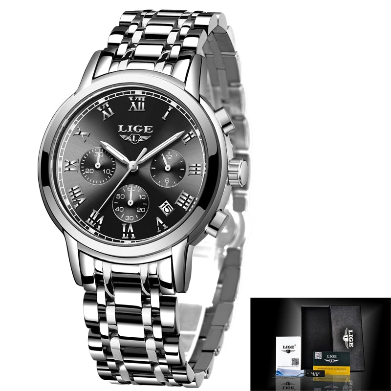 New Fashion Women Watches LIGE Top Brand Ladies Luxury Creative Steel Women Bracelet Watches Female Quartz Waterproof Watch Gift | TageUnlimited