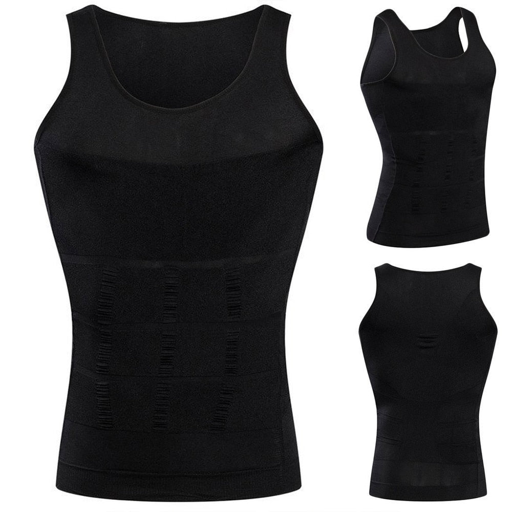 Men Slimming Shaper Posture Vest Male Tummy Abdomen Corrector Compression Body Modeling Fat Burner Chest Tummy Shirt Corset | TageUnlimited
