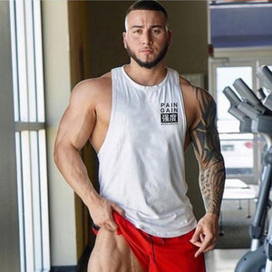 Brand Clothing Men Gym Singlet Muscle Stringer Tank Tops Fitness Sports Sleeveless Shirt Y BACK Racer Workout Tops Vest | TageUnlimited