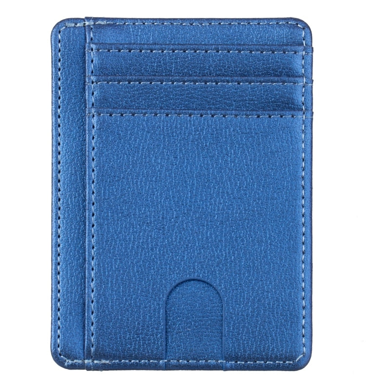 Slim RFID Blocking Leather Wallet Credit ID Card Holder Purse Money Case for Men Women Fashion Bag 11.5x8x0.5cm | TageUnlimited