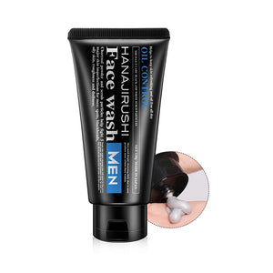 HANAJIRUSHI Oil Control Face Wash For Men Limpiador Facial Cleanser Skin Balancing Moisture Cleaning Pores Men’s  skin care 130g | TageUnlimited