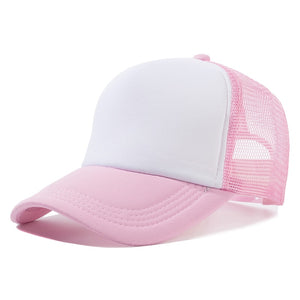Unisex Cap Casual Plain Mesh Baseball Cap Adjustable Snapback Hats.