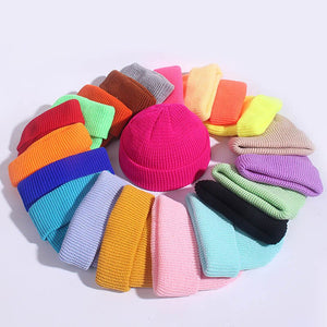 Fashion Hip Hop Beanie Knitted Hat Men Skullcap Women Winter Warm Brimless Baggy Melon Cap Cuff Docker Fisherman Beanies Hats | TageUnlimited