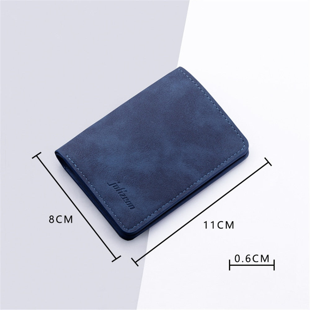 Mini Thin Men Wallet Card Holder Purse Coin Pouch Card Holder Short Vertical PU Leather Wallet Change Money Pouch | TageUnlimited