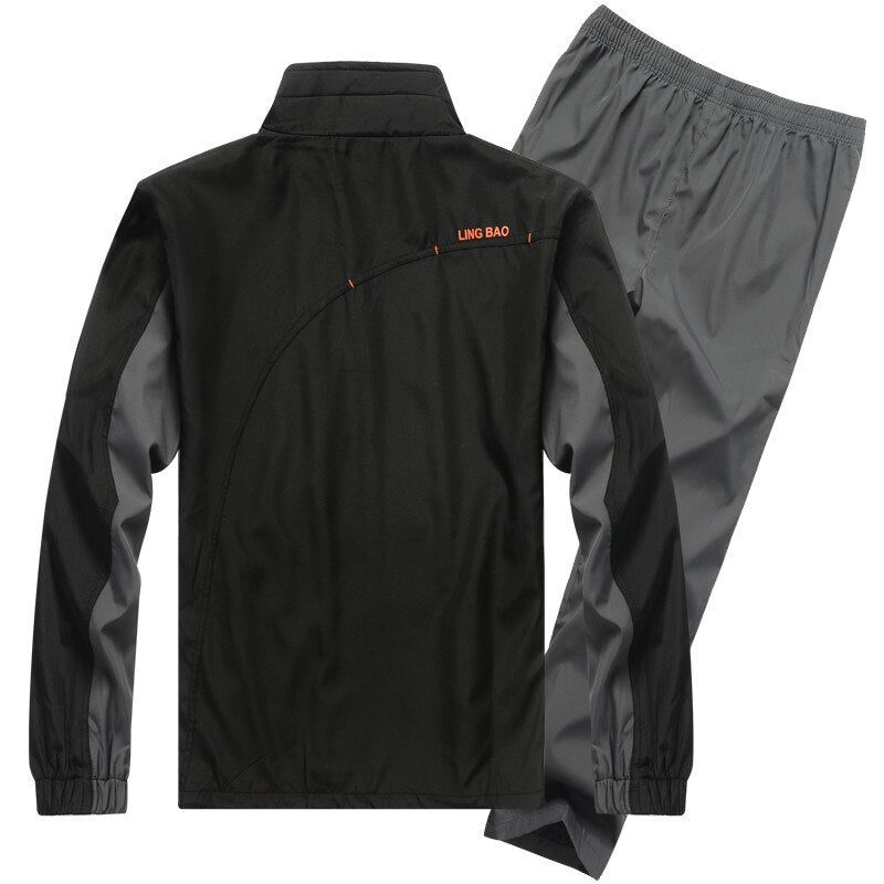 Men's Set New Spring Autumn Men Sportswear 2 Piece Set Sporting Suit Jacket+Pant Sweatsuit Male Fashion Clothing Brand Tracksuit | TageUnlimited
