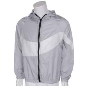 Men’s Winter Fall Thin Hoodies Outfits, Long Sleeve Color Block Zipper Hooded Sweatshirts New Fashion | TageUnlimited
