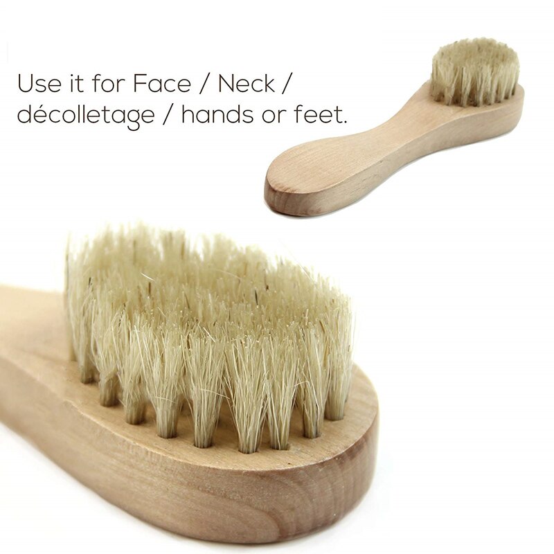 Dry Brushing Body Shower Brush Dead Skin Remover Exfoliating Face Scrubber Boar Bristle Body SPA Wet Bath Brushes | TageUnlimited
