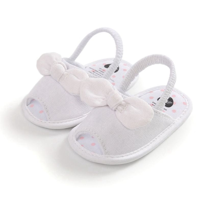 Newborn Toddler Baby Infant Shoes Cute Striped Kids Girl Summer Soft Sole Bow Sandal Shoes 0-18M | TageUnlimited