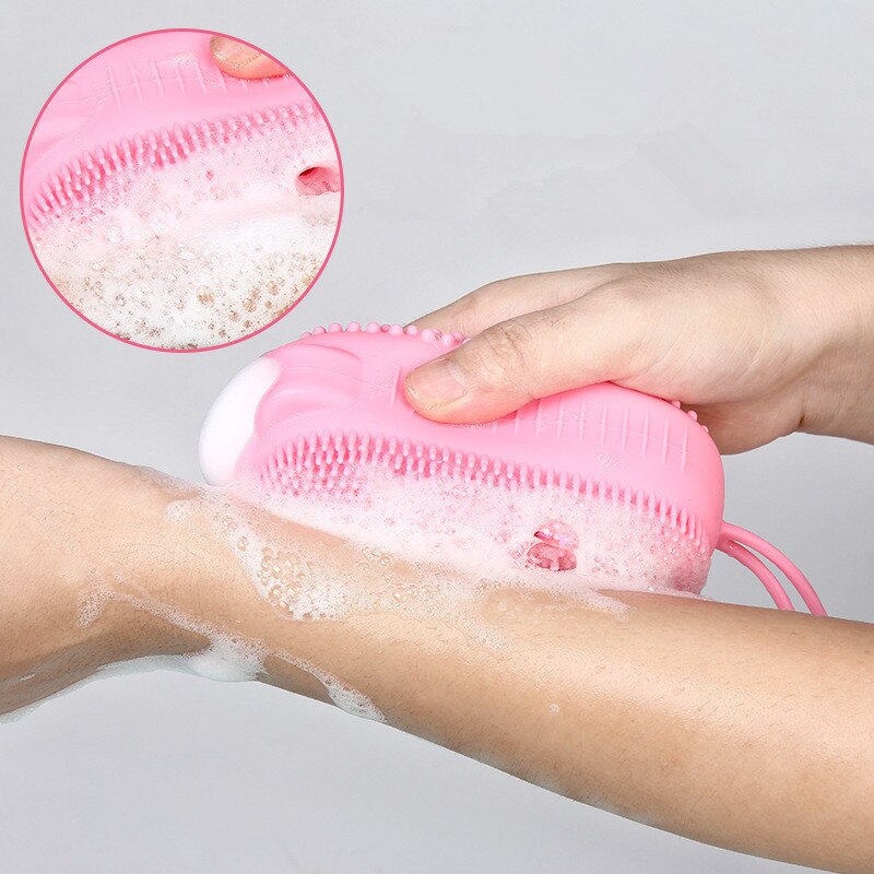Double-sided Soft Silicone Bath Brushes Massage Scrub Gloves Body Brush for Cellulite Multi Function Baby Bathing Tools | TageUnlimited