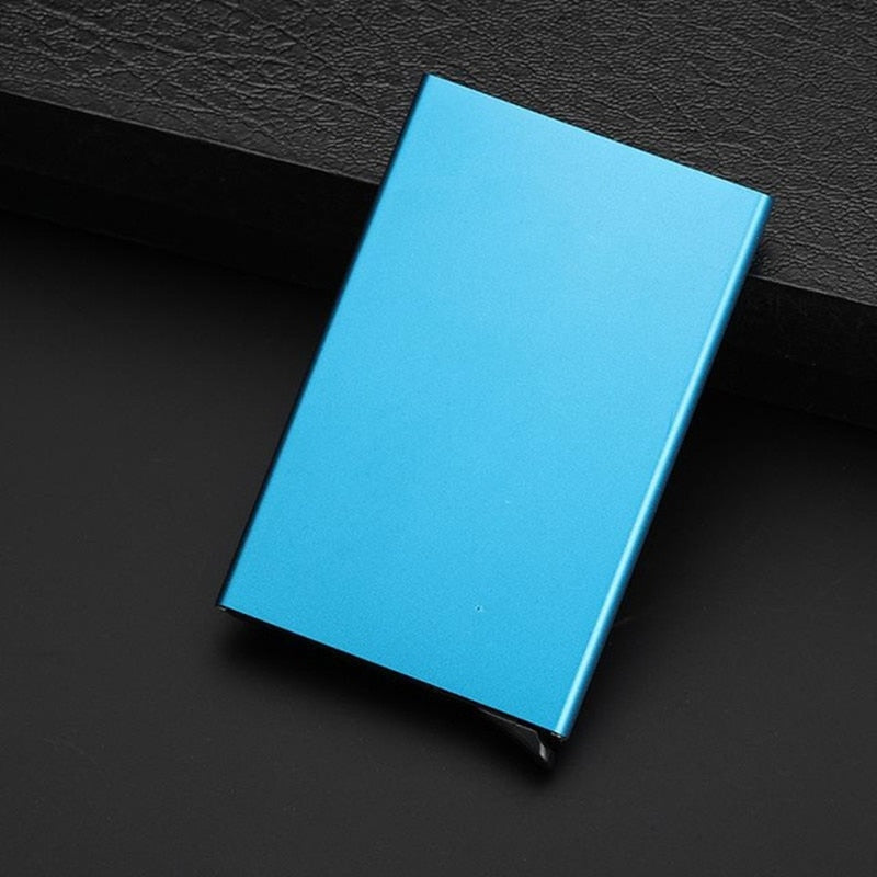Anti-theft ID Credit Card Holder Minimalist Porte Carte Thin Aluminium Metal Wallets Pocket Case Bank Women Men Credit Card Box | TageUnlimited