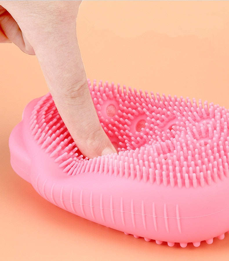 Double-sided Soft Silicone Bath Brushes Massage Scrub Gloves Body Brush for Cellulite Multi Function Baby Bathing Tools | TageUnlimited
