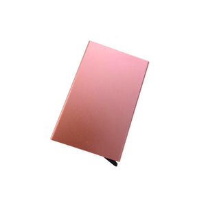 Anti-theft ID Credit Card Holder Minimalist Porte Carte Thin Aluminium Metal Wallets Pocket Case Bank Women Men Credit Card Box | TageUnlimited