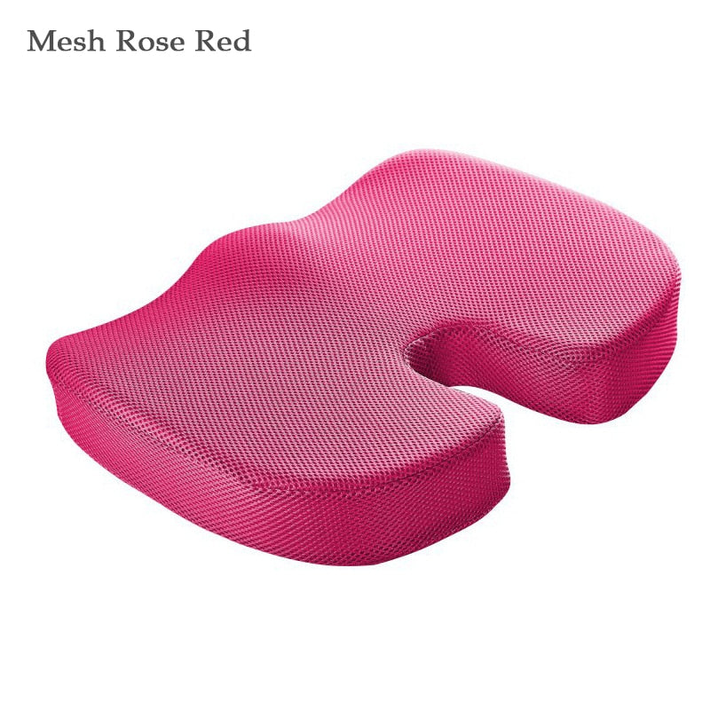 Orthopedics Hemorrhoids Seat Cushion Memory Foam Car Rebound Cushion Office Chair Lumbar Support Pain Relief Breathable Pillow | TageUnlimited