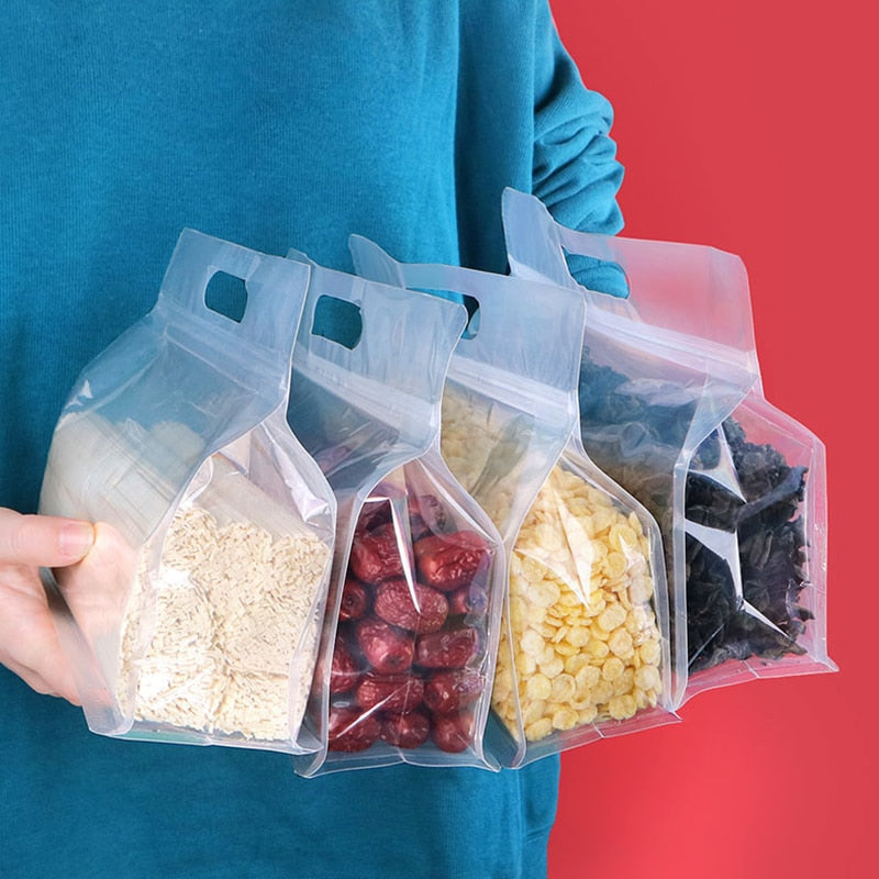 Silicone Food Storage Containers Leakproof Containers Reusable Stand Up Zip Shut Bag Cup Fresh Bag Food Storage Bag Fresh Wrap | TageUnlimited