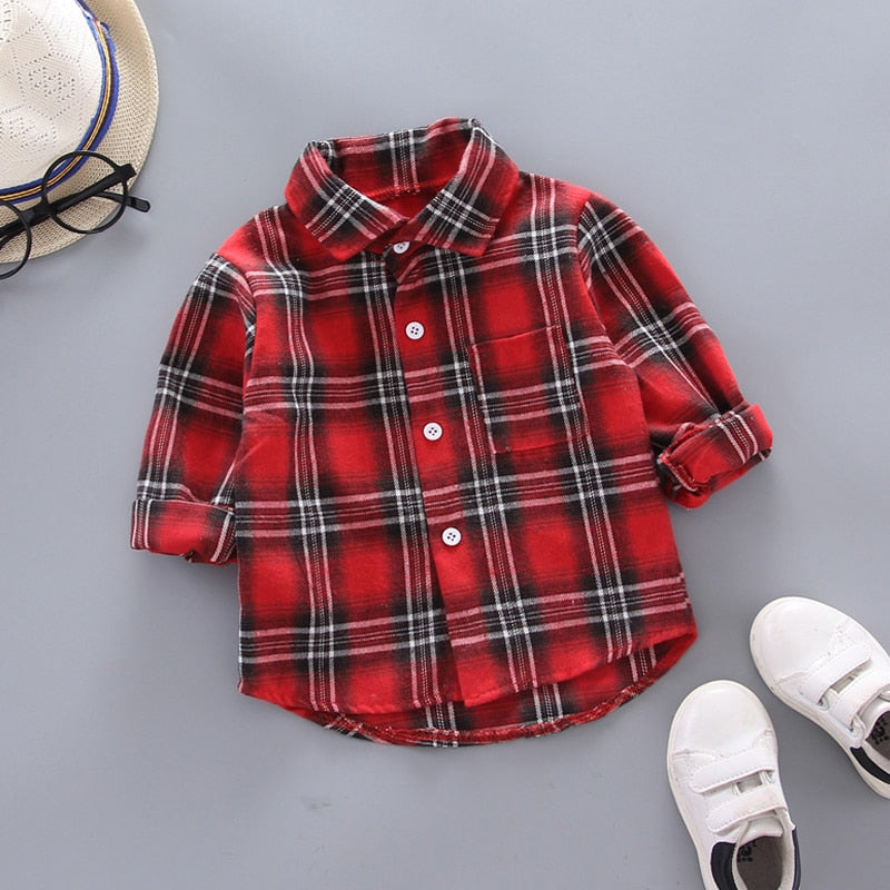 IENENS Spring Thin Shirts Baby Boys Long Sleeve Striped Print Shirts Kids Tops Tees Shirts Casual Blouse | TageUnlimited