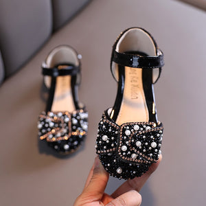 New Childrens Shoes Pearl Rhinestones Shining Kids Princess Shoes Baby Girls Shoes Party And Wedding D487 | TageUnlimited