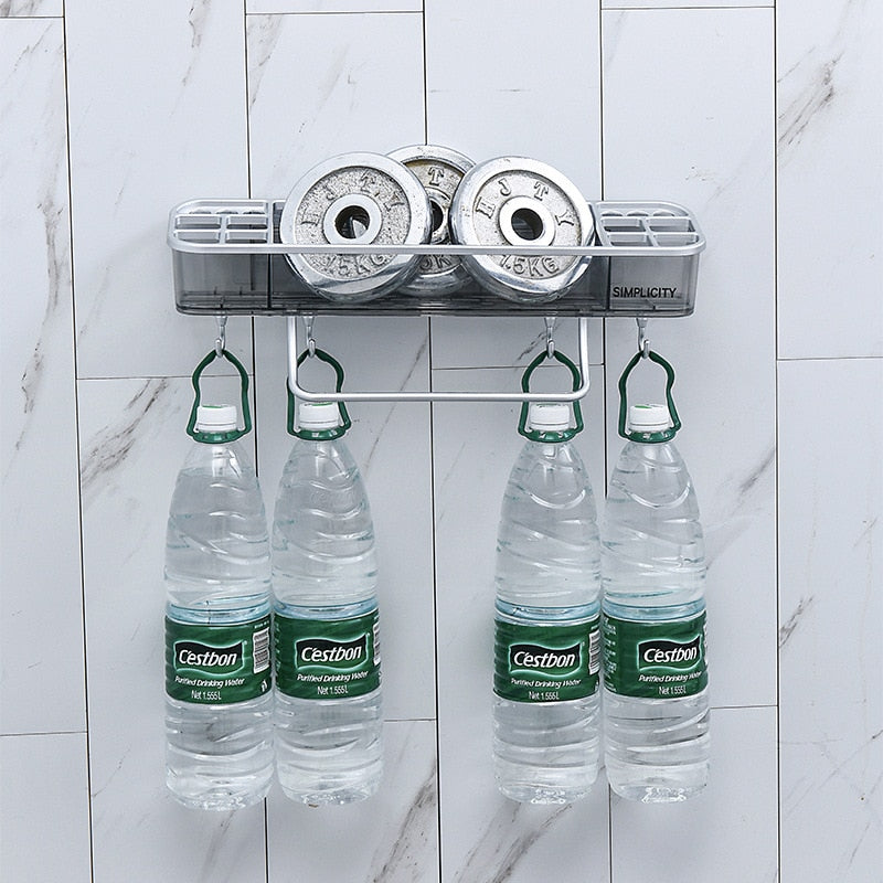 Punch-free Bathroom Shelf Shampoo Cosmetic Towel Storage Rack Organizer Bath Corner Holder Household Items Bathroom Accessories | TageUnlimited