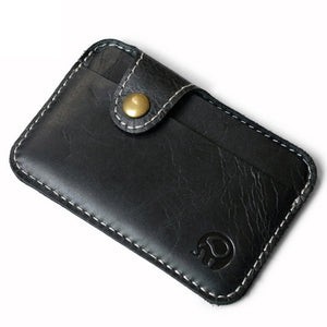 Retro Leather Credit Business Mini Card Wallet  Convenient Man Women Smart Wallet Business Card Holder Cash Wallet Card Case | TageUnlimited