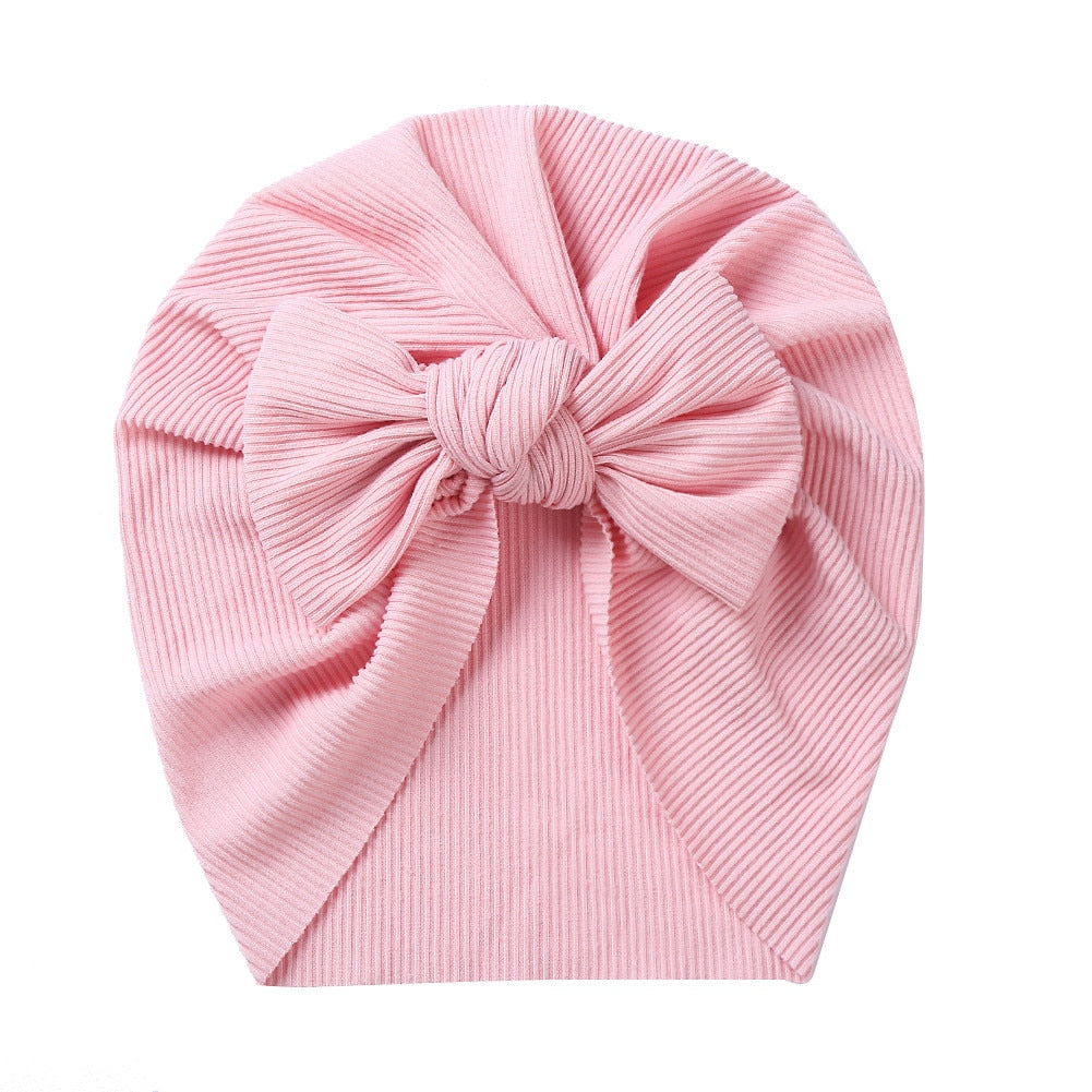 Baby Accessories For Newborn Toddler Kids Baby Girl Boy Turban Cotton Beanie Hat Winter Cap Knot Solid Soft Hospital Caps | TageUnlimited