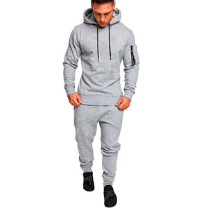 Mens 2 Piece Tracksuit Sweatsuit Jogging Casual Warm Breathable Wicking Fitness Running Sportswear Military Tactical Hoodie+Pant | TageUnlimited