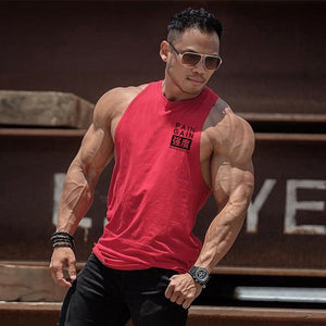 Brand Clothing Men Gym Singlet Muscle Stringer Tank Tops Fitness Sports Sleeveless Shirt Y BACK Racer Workout Tops Vest | TageUnlimited