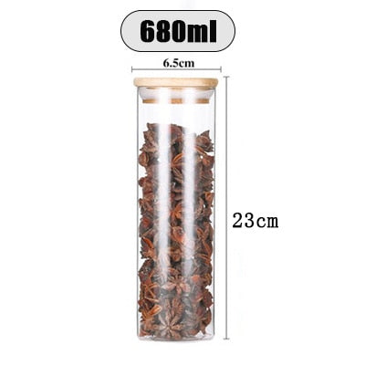 Transparent glass jars Seal jars Grains storage Bottles spice jar kitchen storage cans Kitchen Storage Organization | TageUnlimited