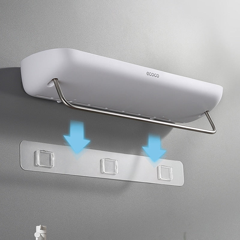 Punch-Free Bathroom Organizer Shelf Shampoo Shower Storage Rack Bath kitchen Towel Holder Household Items Bathroom Accessories | TageUnlimited
