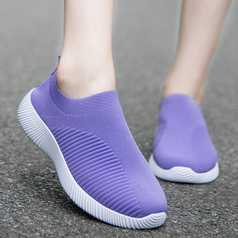Women Vulcanized Shoes High Quality Women Sneakers Slip On Flats Shoes Women Loafers Plus Size 42 Walking Flat | TageUnlimited