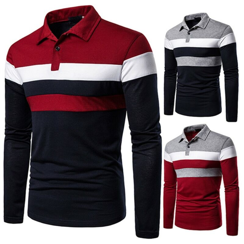 Mens Casual Shirts Long Sleeve Warm Stretch Slim Basic Shirt Striped Print  Long Sleeve Shirt S -5XL | TageUnlimited