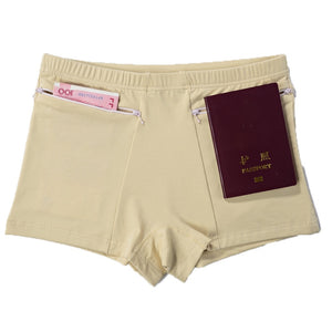 Women Safety Short Pants Soft Solid Shorts Boxer Summer Under Skirt Shorts With Zipper Pockets Femme Underwear Safety Shorts | TageUnlimited