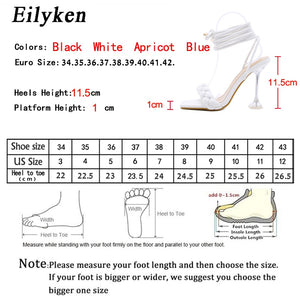 Fashion Design Weave Sandals Women Transparent Strange High Heels Ladies Open Toe Shoes | TageUnlimited