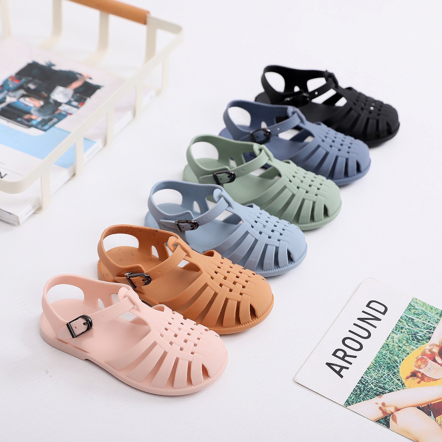 Baby Gladiator Sandals Casual Breathable Hollow Out Roman Shoes PVC Summer Kids Shoes Beach Children Sandals Girls | TageUnlimited