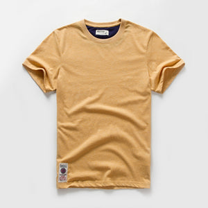 Men T-shirt Cotton Solid Color t shirt Men Causal O-neck Basic Tshirt Male High Quality Classical Tops | TageUnlimited